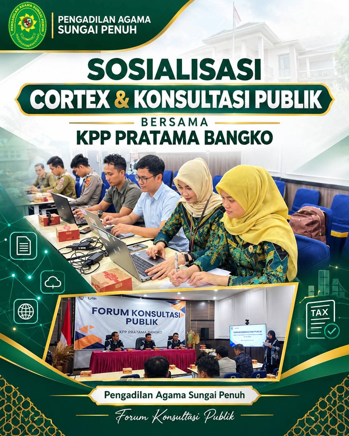 ASN Pengadilan Agama Sungai Penuh Ikuti Sosialisasi Coretax dan Konsultasi Publik Bersama KPP Pratama Bangko